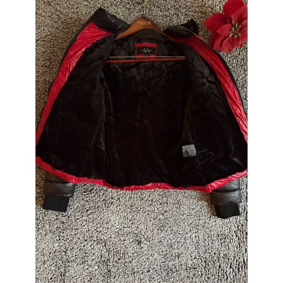 Coalition LA Women's Multicolor Puffer Jacket Size L Hooded Winter Coat - Picture 7 of 10